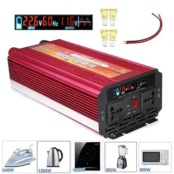 

Inverter 12V 220V 2000/3000W/4000W Voltage Transformer Converter DC 12V To AC 220V Car Inverter 12V/24V To 110V/220V LCD