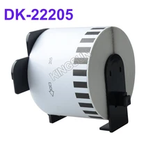 Rollo de etiquetas de DK 22205 Compatible con impresora Brother, 62mm x 30,48 M, papel blanco, 1 unidad