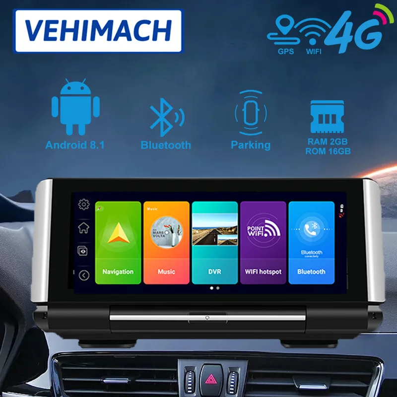 Автомобильный видеорегистратор регистратор DVR на Android GPS Wi-Fi 4G авто видео ADAS 7