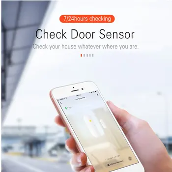 

Smart Wireless WiFi Door Bells Window Sensor Notification Reminder App Remote Control Security Alarm System for Home