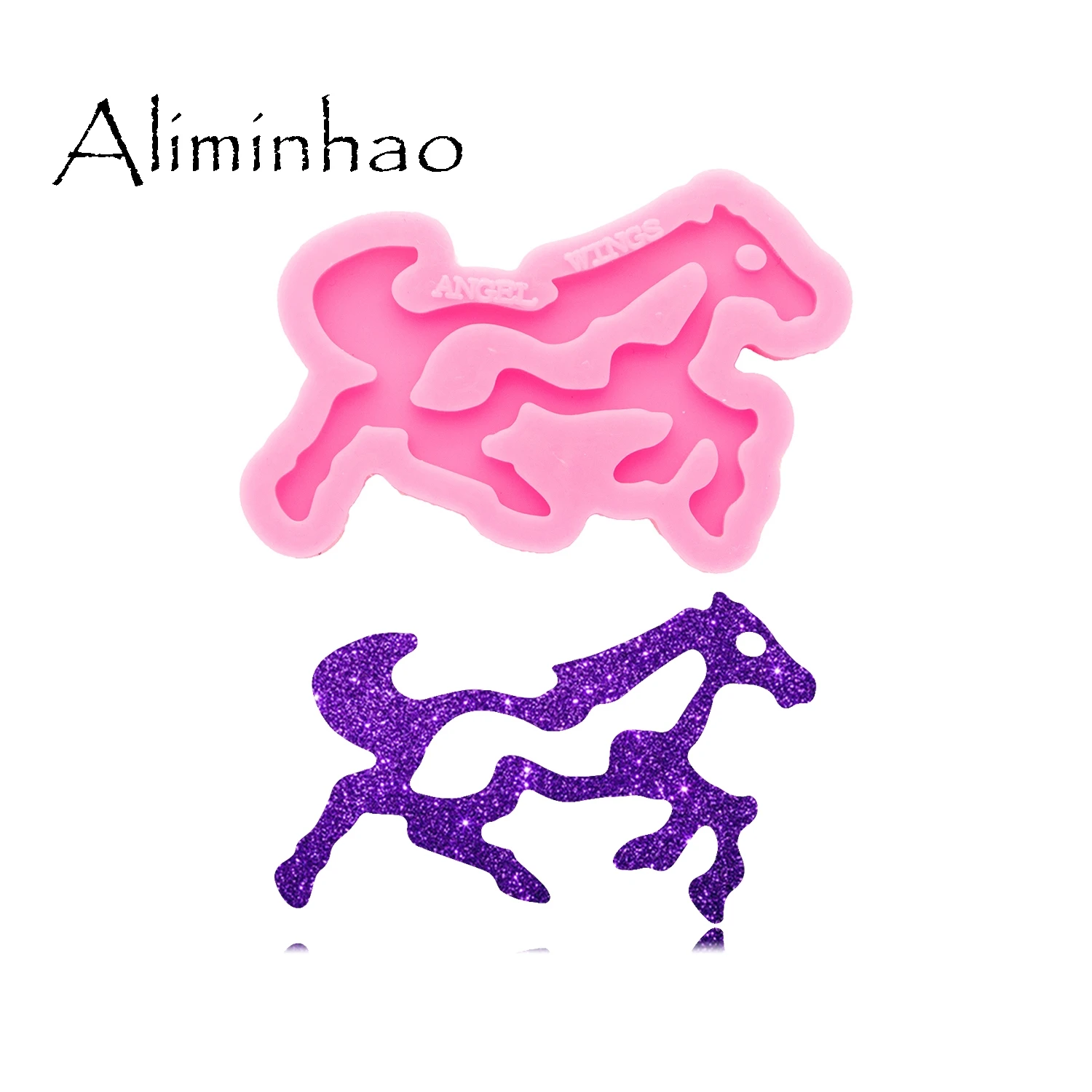 DY0630 Super Glossy Pegasus Sleutelhanger Silicone Mold Paard Epoxy Ambachtelijke Hars Mallen Diy Sieraden Schimmel|Kleimallen| - AliExpress