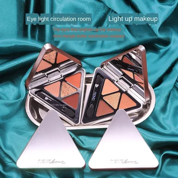 

Triangle Butter Eyeshadow Palette Fine and Fine Dry and Wet Use Three-dimensional Natural Lasting Non-Flying Powder
