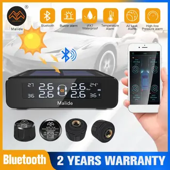

High Quality Tire Pressure Alarm 4PCS Sensor TPMS Mobile APP Car Tire Pressure Monitoring 2020 6.4Bar