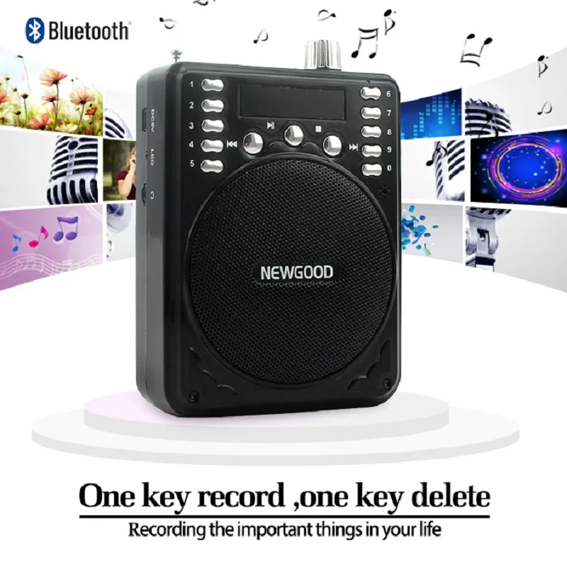 Портативный мини усилитель голоса проводной/беспроводной микрофон bluetooth колонка