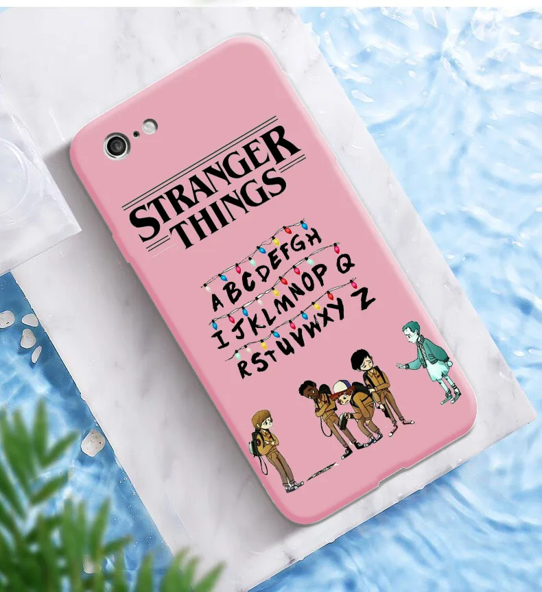 phone cases for iphone 7 Stranger things season 3 phone case for iPhone X XR XS 11 12Pro Mini MAX 6 7 8 plus SE For clear soft Silicone Matte Pink cover iphone 7 waterproof case