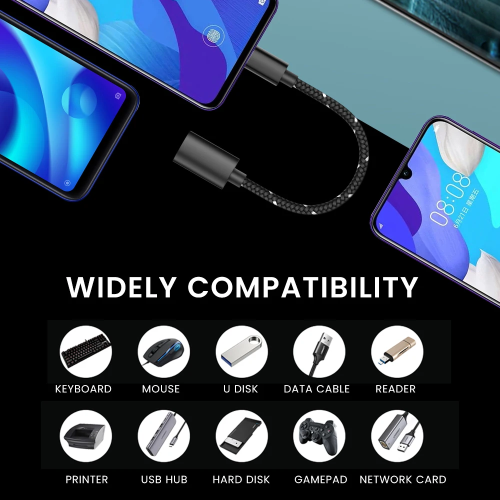 Кабель с разъемом USB Type C OTG адаптер "папа" в 3 0 переходник внутренней резьбой