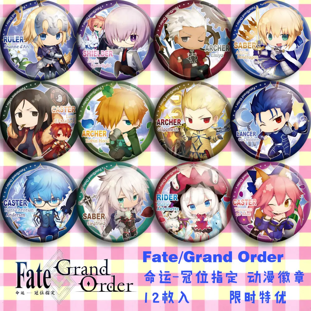 Японское аниме Fate/Grand Order FGO SHIELDER значок косплея брошка мультфильм булавки