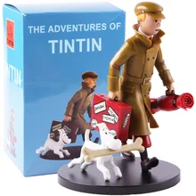 Приключения Тинтина Статуэтка из ПВХ фигурка Коллекционная модель игрушки