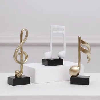

Creative Resin Music Symbol Tabs Modern Music Trophy Stave Music Symbol Statue Crafts Home Decoration Accessories