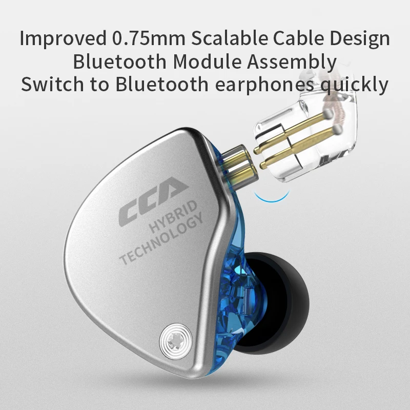 CCA CA4 1BA+ 1DD Гибридный в ухо наушник HIFI монитор Спорт Бег этап IEM 2 Привод гарнитура съемный 2Pin кабель CCA C10