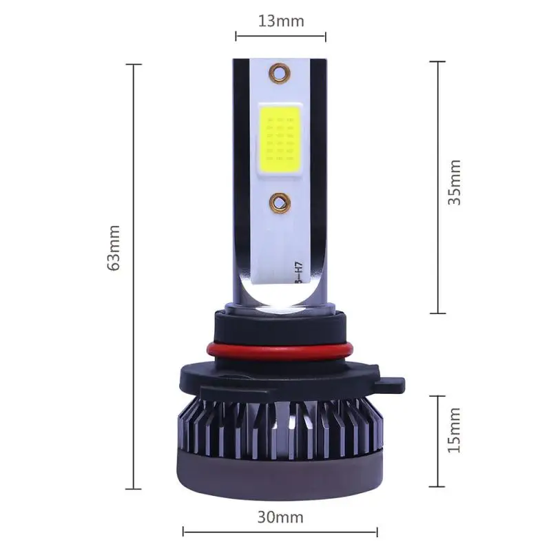 1 пара COB H1/H3/H4/H7/H11/9005/9006/9012 светодиодный головной светильник комплект для переоборудования COB лампа 90 Вт 12000LM высокое Мощность 6000K белый светильник Прямая поставка