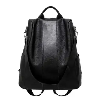 

Woman Anti-theft Backpack Bag Casual Wild Soft Leather Dual-use Small Backpack