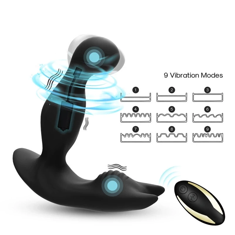 360°Rotating Vibration Prostate Massager For Men Vibrator Anal Plug Wireless Remote Control Vibrating Butt Plug Gay Anal Sex Toy 4