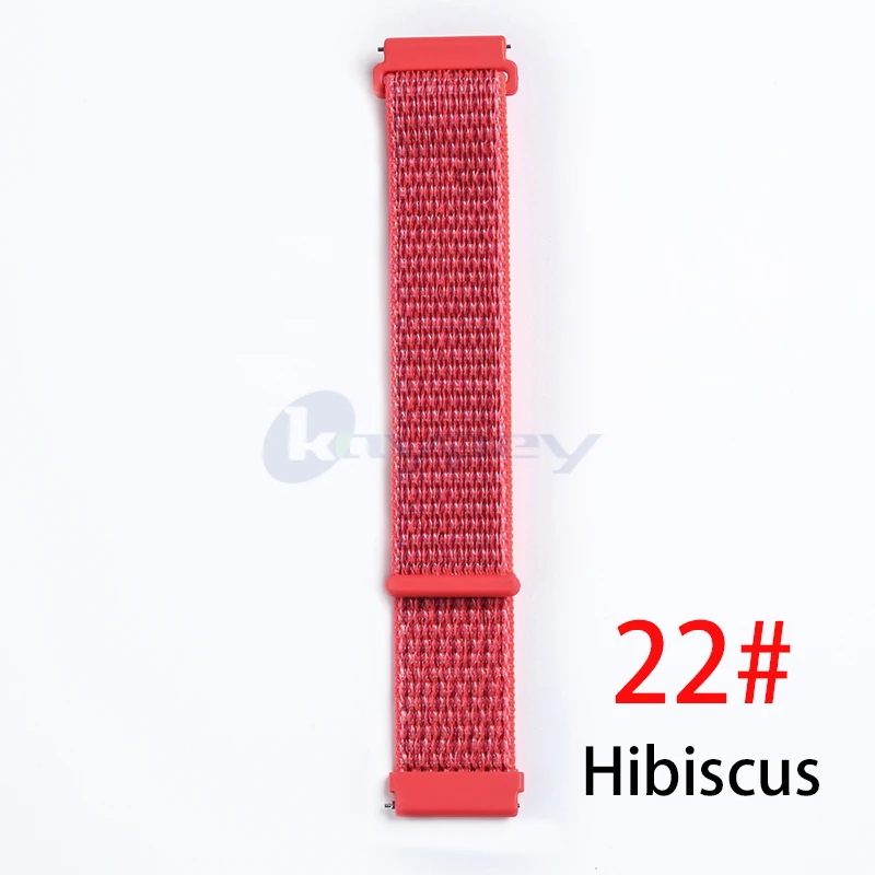 Высококачественный нейлоновый тканый ремешок для Xiaomi Huami Amazfit GTR 42 мм 47 мм, Смарт-часы, носимый браслет, ремешок для часов Amazfit - Цвет: Hibiscus