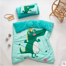 3 шт. Хрустальный флисовый комплект постельного белья для кроватки с животными, комплект детского постельного белья, включает наволочку, простыню, пододеяльник, без наполнителя