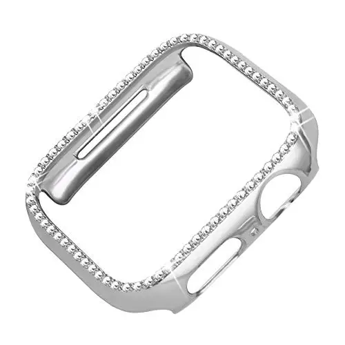 38 мм 42 мм чехол для часов для Apple Watch 40 мм 44 мм PC покрытый женский бампер с искристый Алмазный кристалл для iWatch серии 4 3 2 1