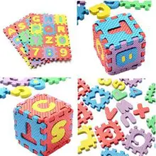 

36Pcs/Set Puzzles EVA Foam Mat Alphabet Letters Numbers Puzzle Children Intelligence Development Bath Water Floating Toys Hot