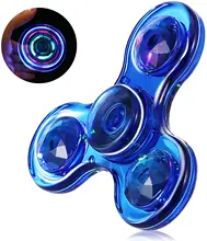 Spinner lumineux avec lumière LED, jouets de bureau, anti Stress, anti Stress, lumineux