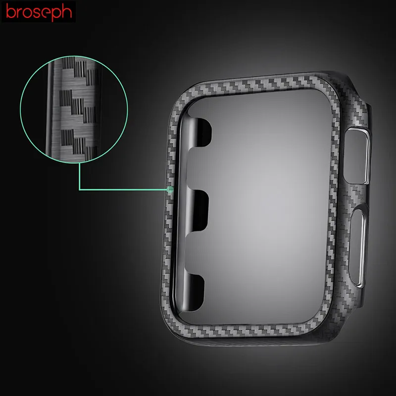 Чехол для часов для Apple Watch 3 band 38 мм 42 мм защитная рамка для экрана из углеродного волокна для iwatch Series 3 2 1