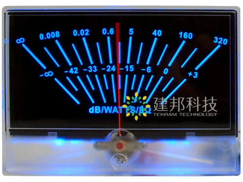 2pcs P-134 VU Meter High-precision Power Amplifier Head DB Level Meter DAC Audio Power Sound Pressure Meter with Backlight