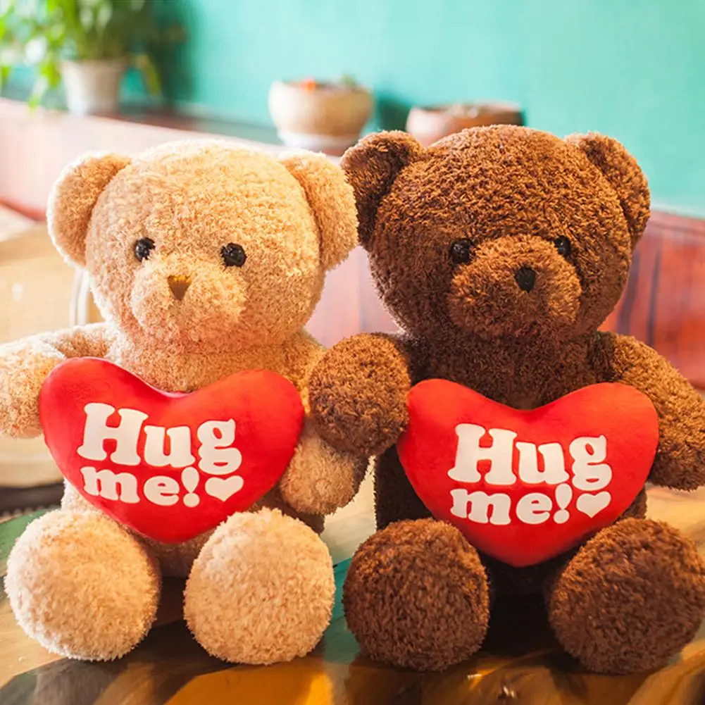 38 см плюшевая игрушка медведь 4 вида HUG ME напечатанные мягкие животные кукла с