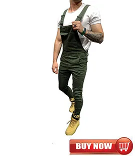 Mcikkny Fashion Men's Jeans Denim Bib Overalls Slim Fit Casual Jeans Jumpsuit Streetwear For Male Suspender Pants Hip Hop