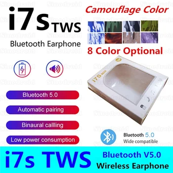 

Multi Camouflage i7S TWS Sport Invisible Wireless Earphones Bluetooth V5.0 Button Control Earbuds for All Smartphones