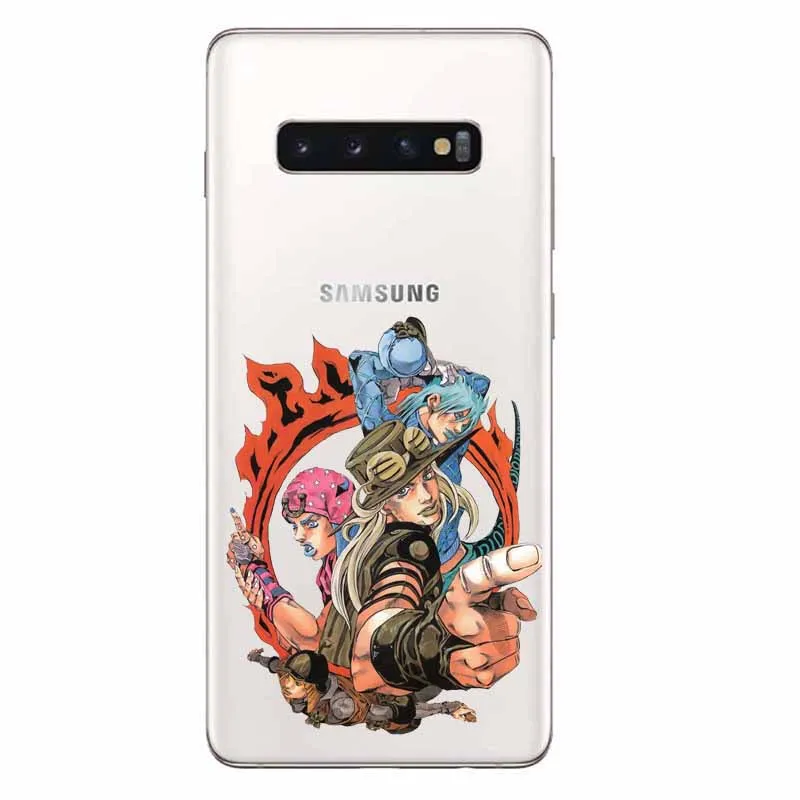 JOJO'S необычное путешествие над небом JoJo аниме ТПУ чехол для телефона для samsung Glaxy S 6 7 8 9 10 Plus Note 8 9 10