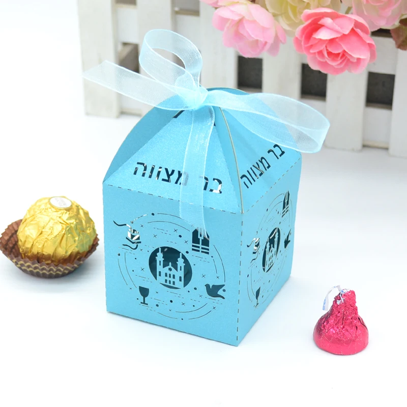 Custom Tefilin Favor Box In Hebrew Phylacteries For Jewish Party Gift