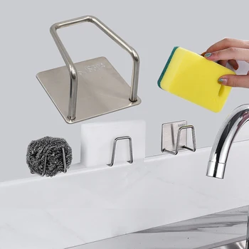 

1 Pcs kitchen hanger 304 stainless steel hanger sponge pot brush cutting board kitchen hook anti-corrosion anti-rust hanger
