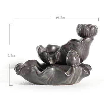 

Ceramic Back Flow Incense Burner Holder Censer Lotus Waterfall Fish Incense Burners Home Censer Decor