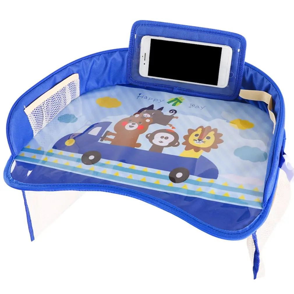 Автомобильное детское безопасное сиденье лоток для хранения ребенка в автомобиле маленький настольный водонепроницаемый поддон многофункциональная тележка пластина CD50 Q03 - Цвет: blue happy travel