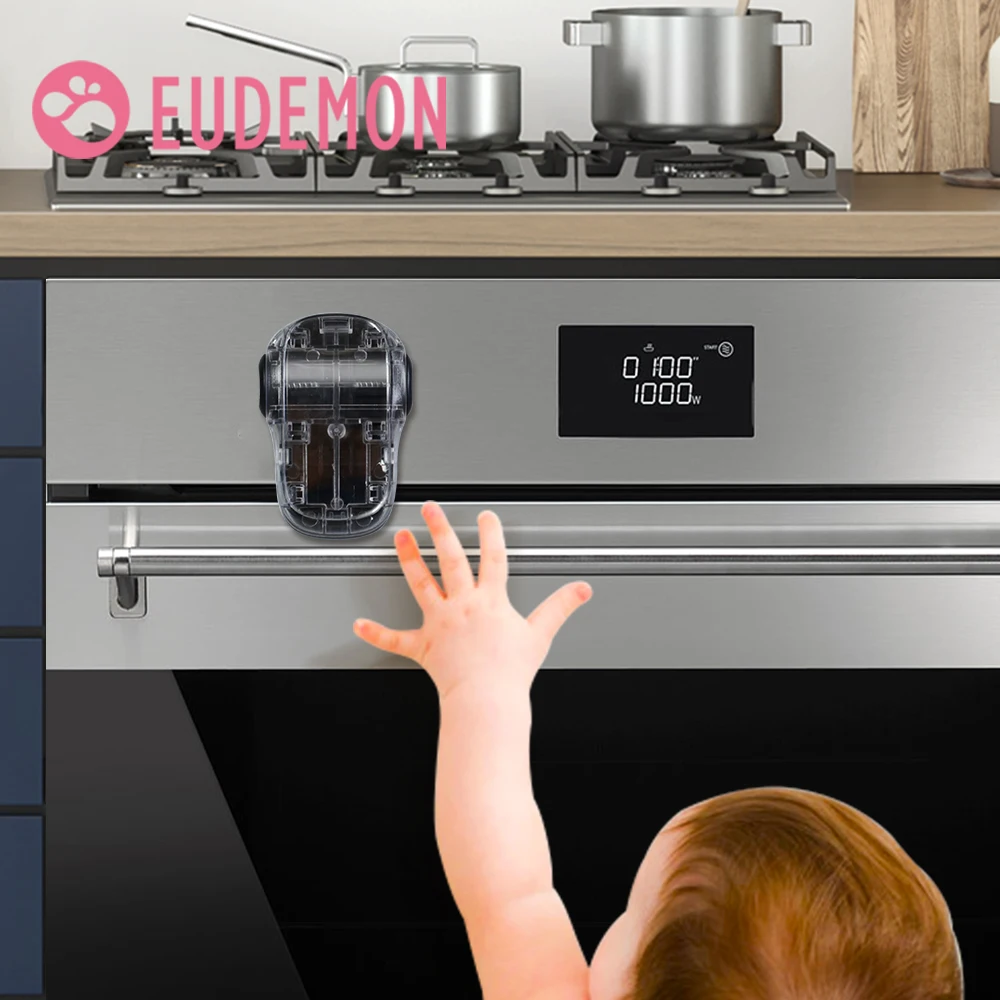 EUDEMON-Cierre de horno para bebés, nuevo diseño, evita que los bebés jueguen con puertas de horno, Tope de puerta de horno de seguridad para niños