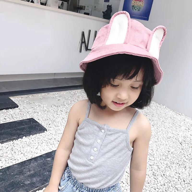 Милые детские Мультяшные шапки с ушками для маленьких мальчиков и девочек, детская шляпа, Солнцезащитная бейсбольная Кепка от солнца, шапка для малышей