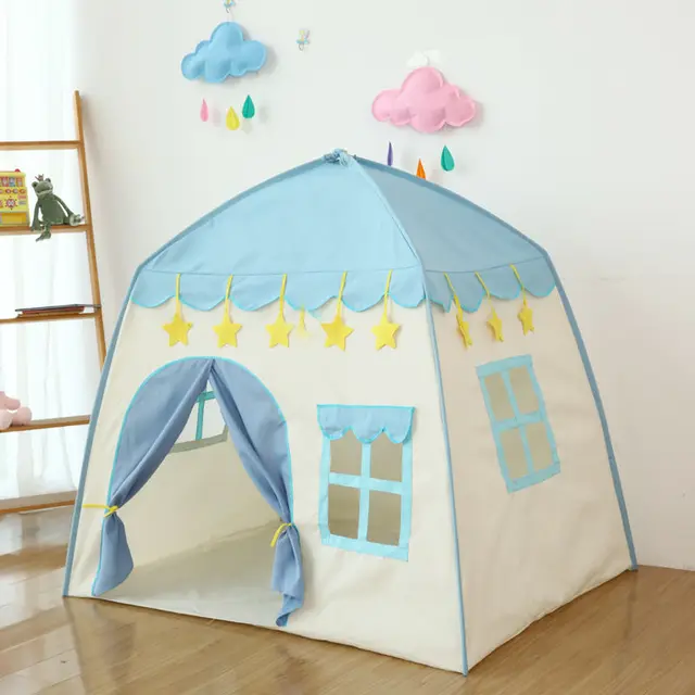 1.3M Large Children’s Tent wigwam Portable Kids Tents Tipi Indoor Princess Pink Flowers Castle Baby Play House Playtent Toys 2