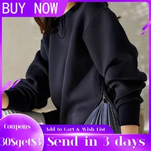 

Hoodie 2020 Spring Women Clothing New Oversize Itself Ladies Fashion Loose Long Sleeve Round Neck Pullover Sweatshirt Blouse