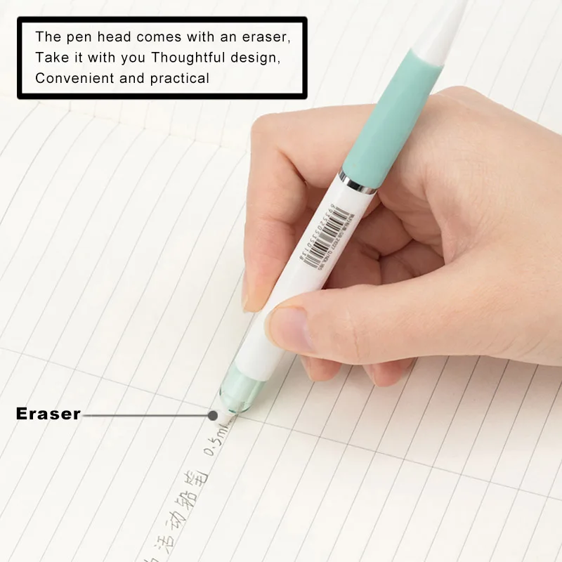 Deli Mechanical Pencil 0.5mm/0.7mm Lead Refill Student Writing Stationery for Kids School Supplies Automatic Pencil With Erasers 5