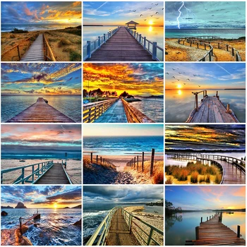 

Evershine 5D DIY Diamond Painting Bridge Diamond Embroidery Cross Stitch Scenery Pictures Of Rhinestones Home Decoration