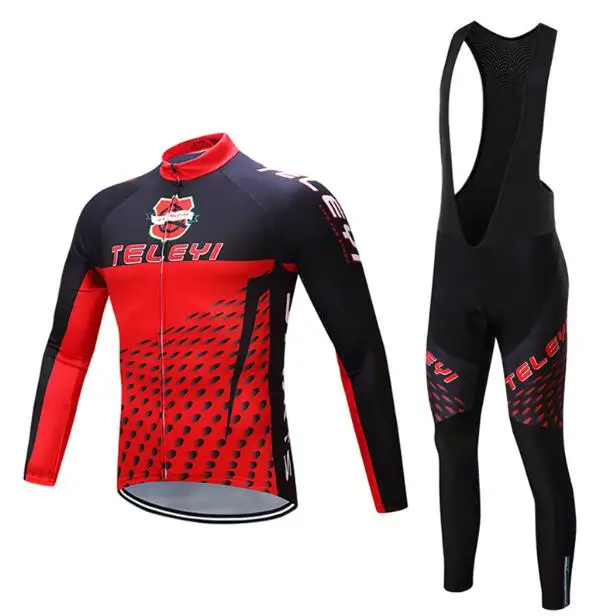 Jersey and Pants Зимняя Теплая Флисовая Мужская велосипедная Одежда bib набор теплый велосипед Джерси Спортивная велосипедная Одежда Майо платье mtb костюм мужской комплект - Цвет: Jersey and Pants