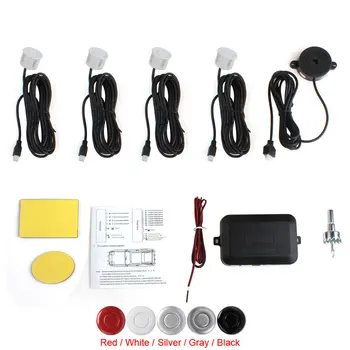 

Car Parking Sensor System with Audible Alarm Waterproof and 4 Sensors Buzzer Back Car Assistant