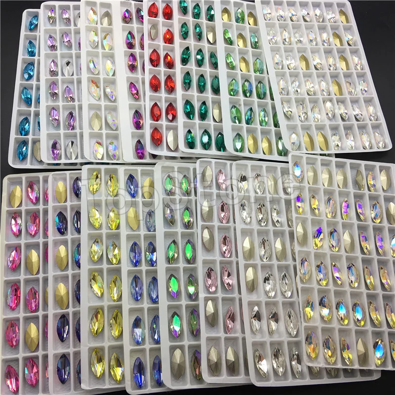 Topstone-7x15mm-9x18-mm-Navette-K9-Glass-Crystal-Horse-Eye-Pointed-Back-Rhinestones-Laser-Mix-Colors (5)