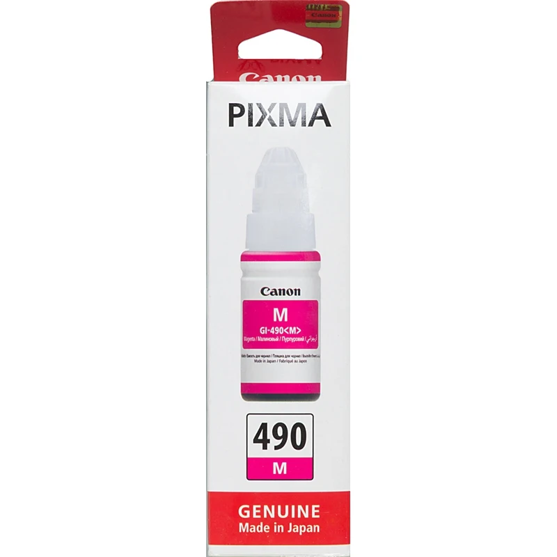 Картридж струйный Canon GI 490M 0665C001 пурпурный (70мл) для Pixma G1400/2400/3400|Картриджи с