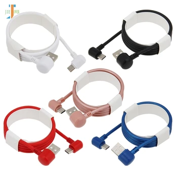 

100pcs/lot Charger Micro Usb Cable for Iphone X 8 Fast Charging Charger Wire for Samsung S7 Xiaomi Cord 2side Elbow Game Cable