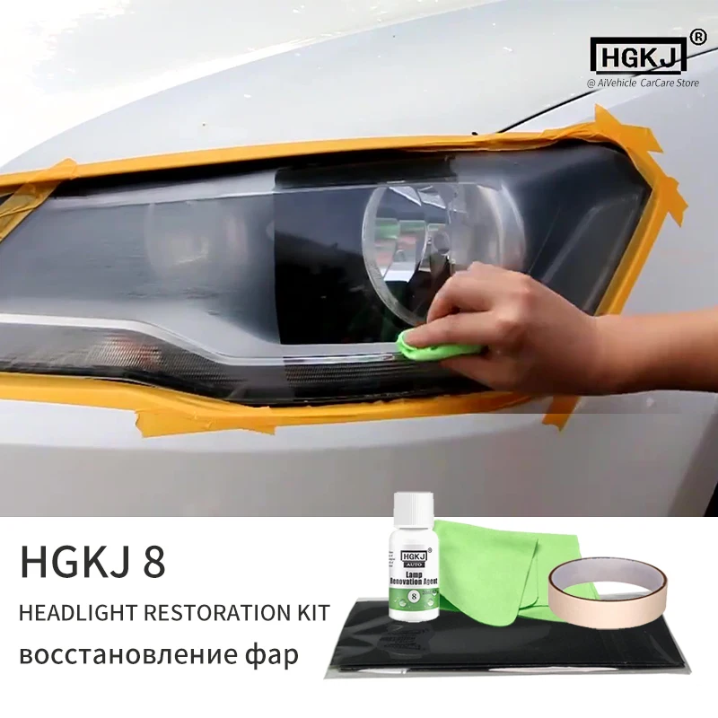 Headlight Restorer Kit 20ml Hgkj 8 Car Lights Polishing Chemical Repair