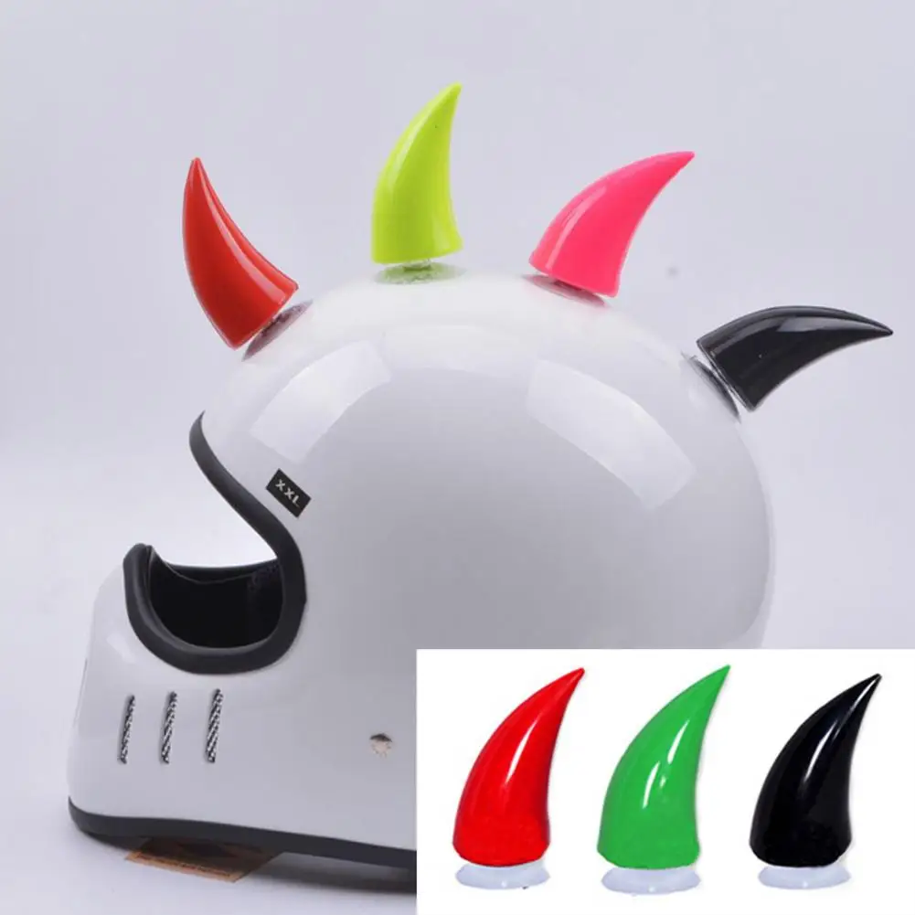 

1PCS Car Motorcycle Helmet Devil Horn Motocross Full Face Off Road Helmet Decoration Car Accessorie Headwear Sucker Auto Styling