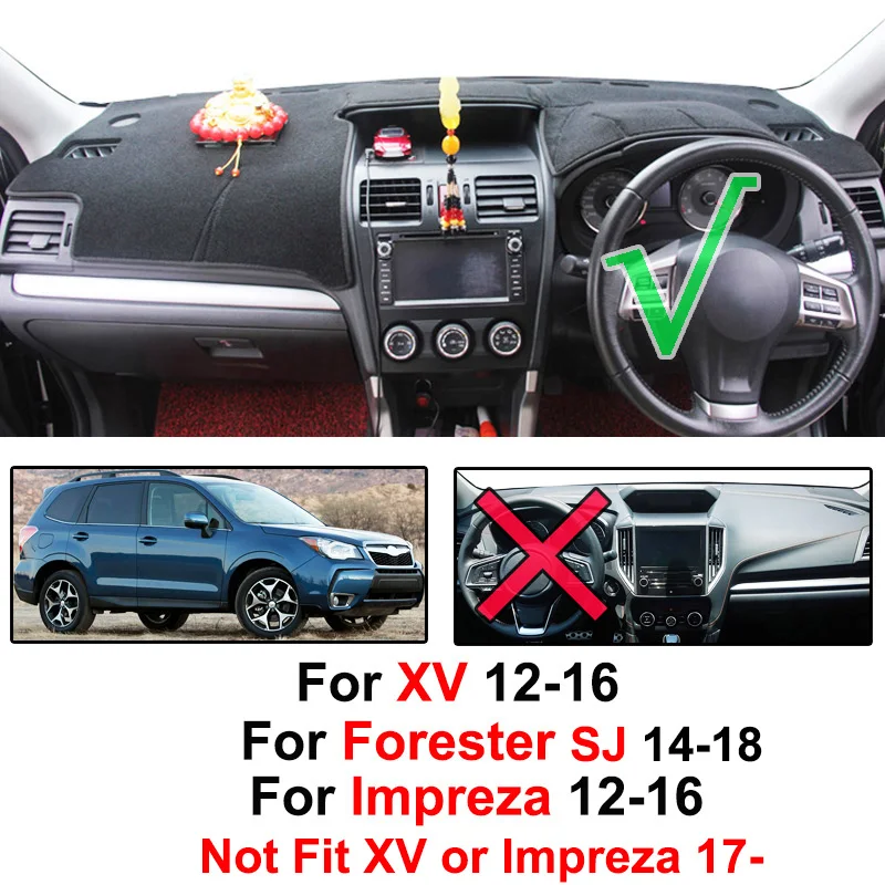 Крышка приборной панели AX для Subaru XV 2012- Impreza WRX- Forester SJ dashmatt Dash коврик Солнцезащитная крышка приборной панели