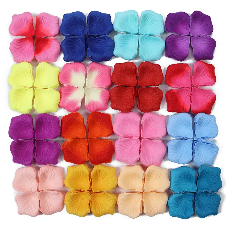 Artificial Rose Petals Flower Confetti for Wedding Aisle Anniversary Bridal Shower Birthday Party Favor Home Decor Supplies HY01