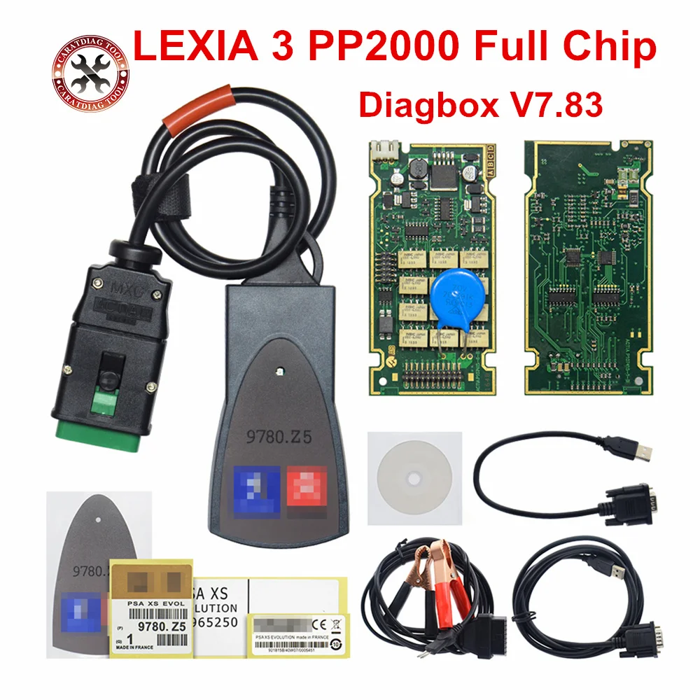 Полный чип Lexia 3 PP2000 921815C Diagbox V7.83 Lexia3 OBD OBD2 Автомобильный сканер для диагностики инструмент для PSA для Citroen/Peugeo-t