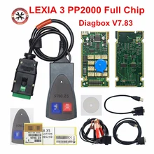 Completo chip lexia 3 pp2000 921815c diagbox v7.83 lexia3 obd obd2 scanner ferramenta de diagnóstico do carro para psa para citroen/peugeo-t