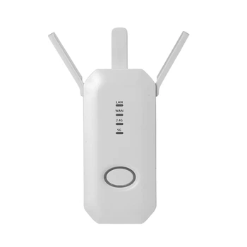 

Dual-Band Router 2.4G/5.8G Dual-Band Repeater Wireless Router Wi-Fi Booster/Hotspot with 3 External Antennas EU Plug